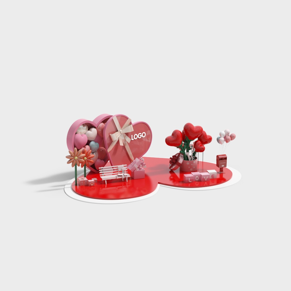 Romantic Valentine's Day 3D model