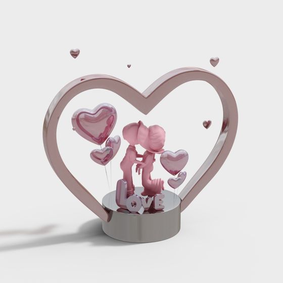 Heartfelt Love 3D Model - Sweet Heart Shape