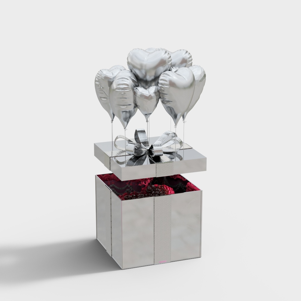 Valentine's Day Balloon Cake Gift Box Display