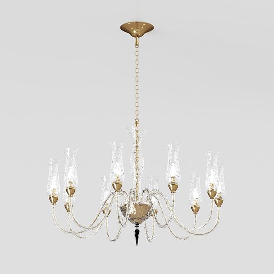 Stylish Vintage Chandelier 3D model for Modern Spaces