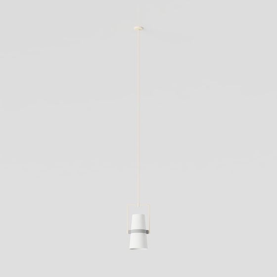 Minimalist White Pendant Lamp 3D model