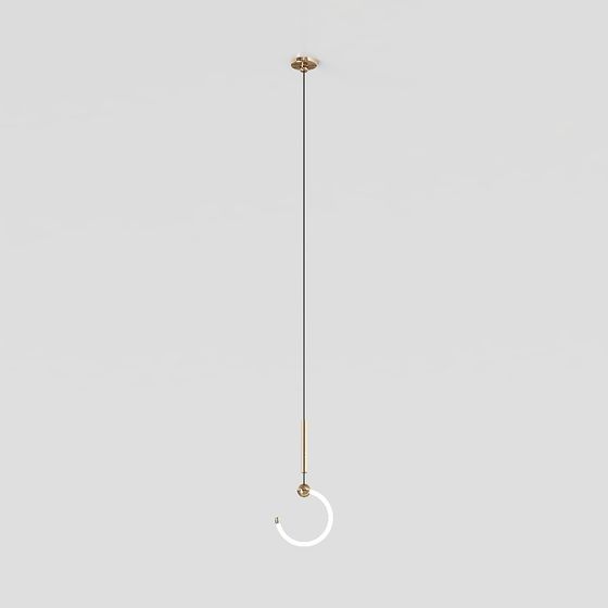 Elegant Hanging Lamp 3D model for Modern Interiors