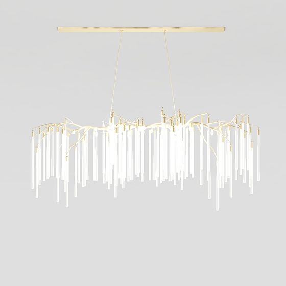 Crystal Waterfall Chandelier 3D model
