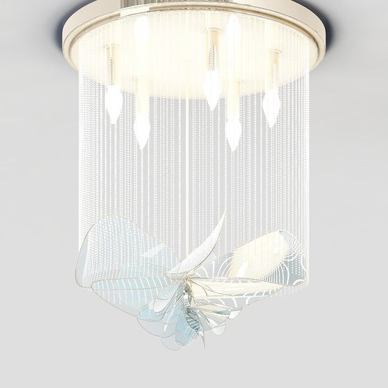 Butterfly Crystal Chandelier 3D model