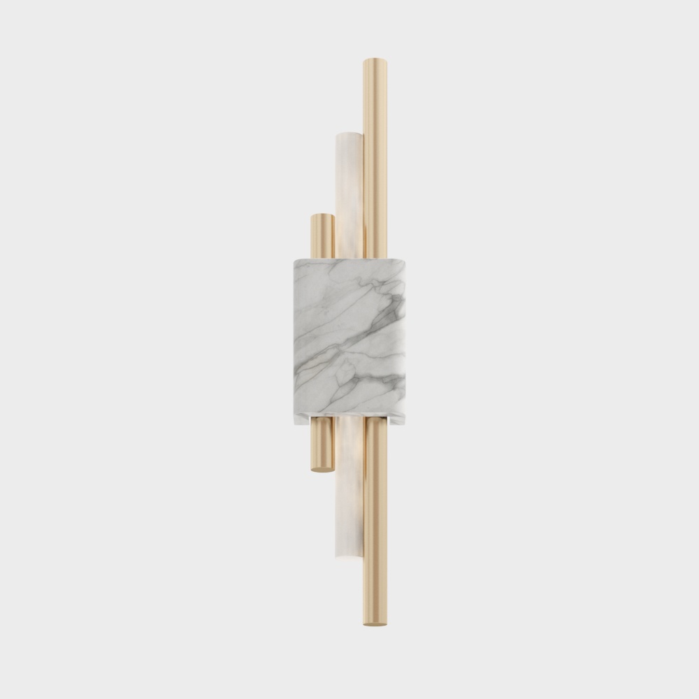 Marble & Brass Cylinder 3D Model – Elegant Low-Poly Design