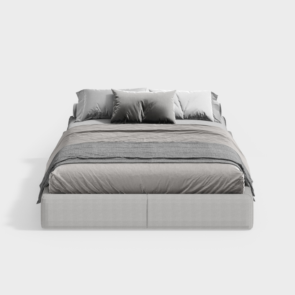 Modern grey bed