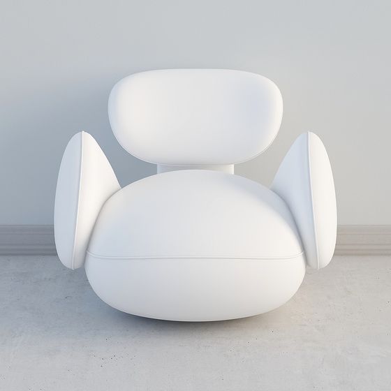 Sleek Low-Poly Sofa 3D model