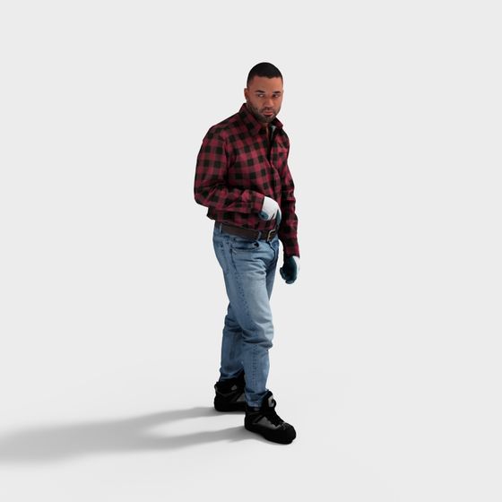 Un homme en train de nettoyer