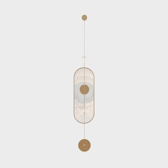 Elegant Suspended Light 3D model for Contemporary Spaces
