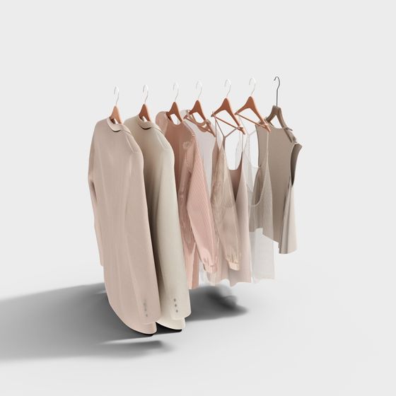 Urban Elegance 3D Model Hanger Collection for Designers