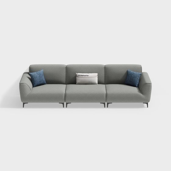 Urban Comfort Low-Poly Sofa 3D model