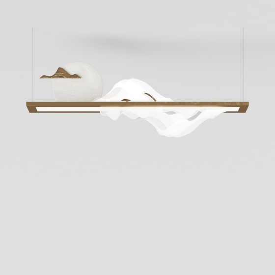 Floating Cloud Pendant Light 3D model