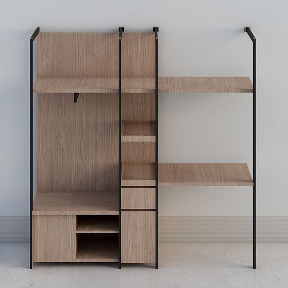 Urban Elegance Bookshelf 3D model for Modern Spaces