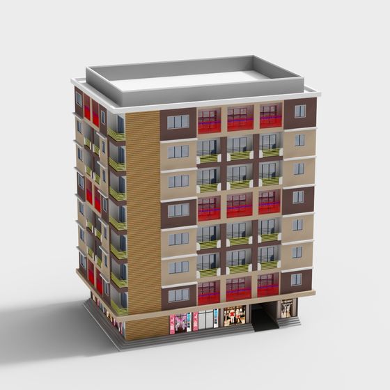 City of Light High-Rise Building 3D model for Creative Projects