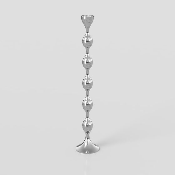 Elegant Low-Polygon Candle Holder 3D model