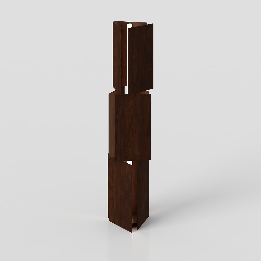 Geometric Wood Texture 3D Model – Low-Poly Wood Design