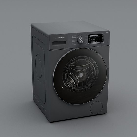 Stylish Washing Machine 3D model for Modern Interiors