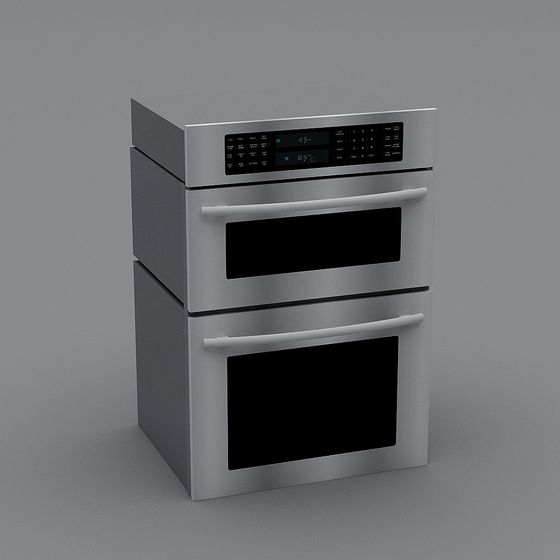 Sleek Double Built-in Oven 3D model
