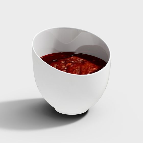 Minimalist 3D Bowl Model for Elegant Dining