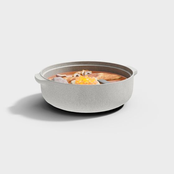Warm Soup Pot 3D Model