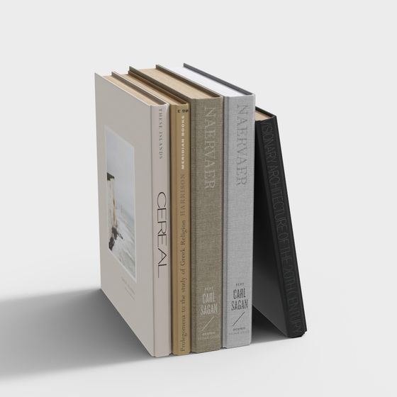 Sophisticated Low-Poly Bookshelf 3D model