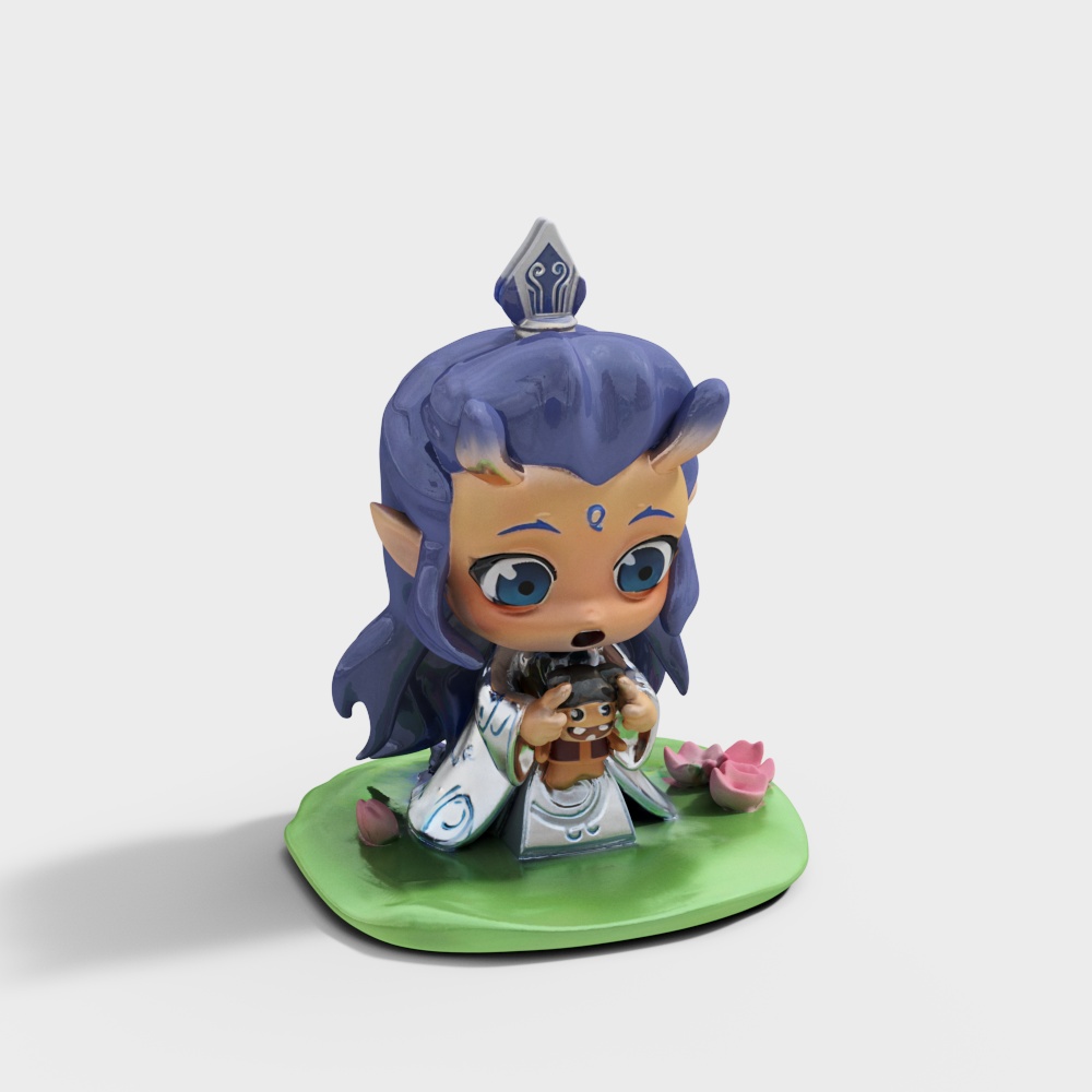 Fantasy Guardian 3D Model - Low Poly with High Detail