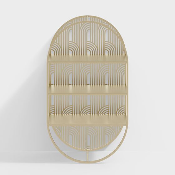 Elegant Low-Poly Bookshelf 3D model