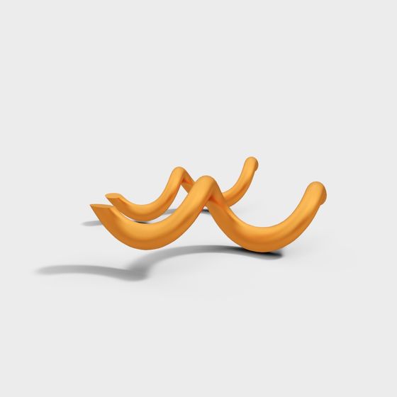 Winding Curves Low-Poly 3D Model