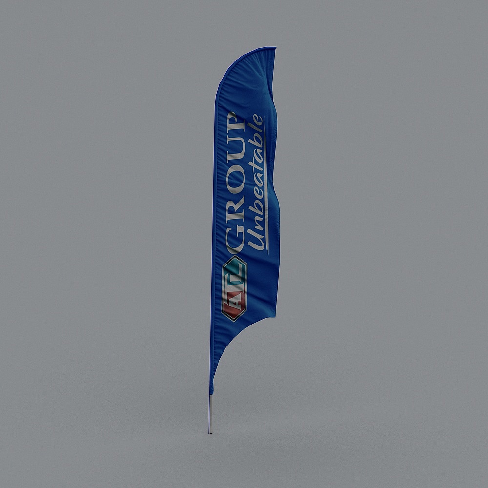 Flag 3D Model - Low Poly Design