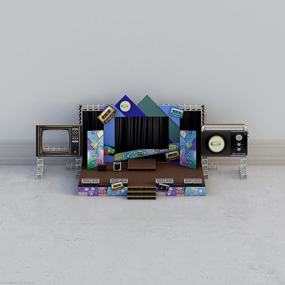 Nostalgia Stage 3D model for Retro Design