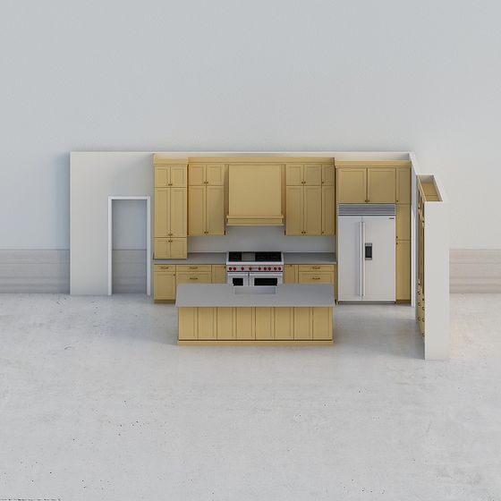 Urban Kitchen 3D model for Modern Spaces