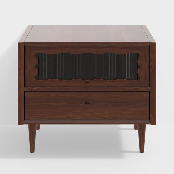 Vintage Nightstand 3D model with Unique Charm