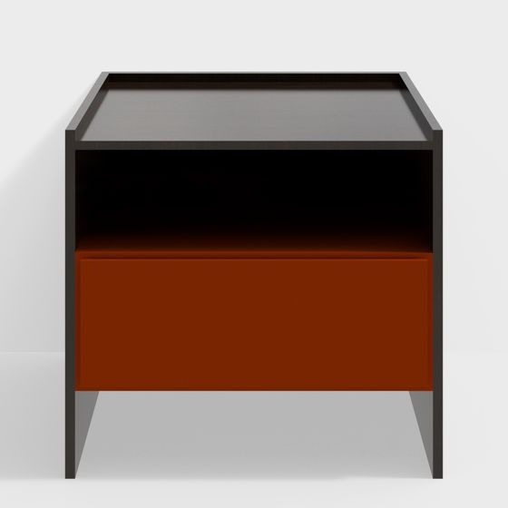 Stylish Low-Poly Nightstand 3D model for Modern Spaces