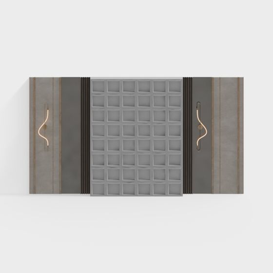 Unique Low-Poly Modern Wall 3D model