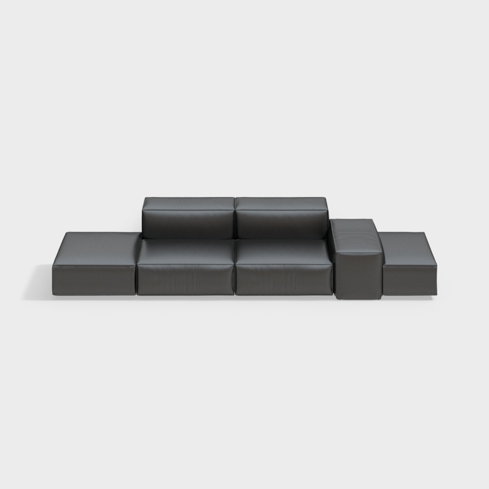 Modern Block-Style Multi-Person Sofa