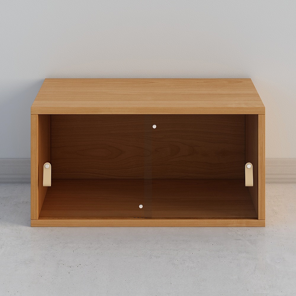 Stacked Block Combination Shelf with Glass Door_Copy