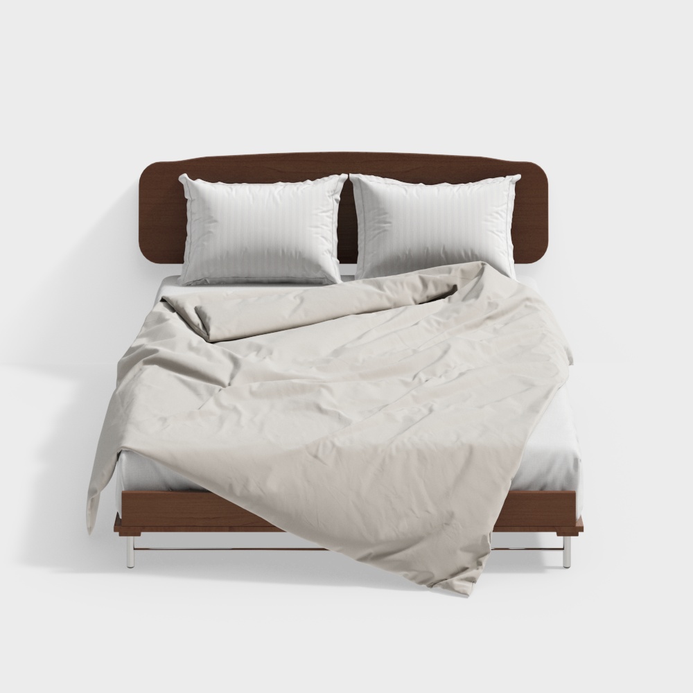 Französisches mittelalterliches Doppelbett