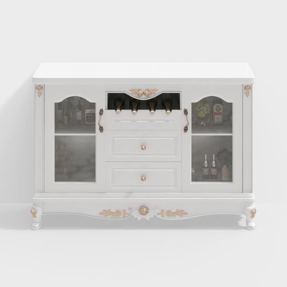 Chateau Wine Cabinet 3D model