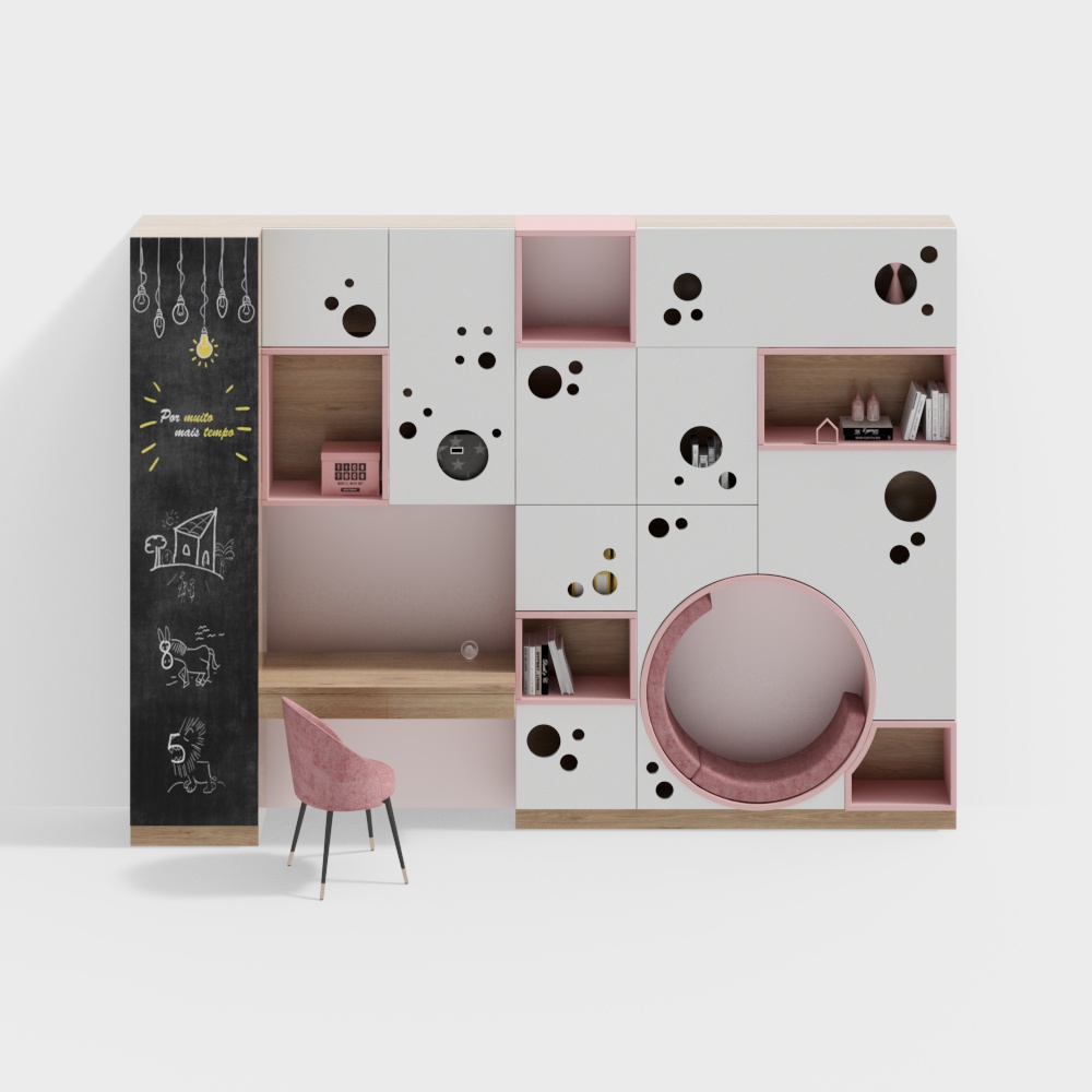 ตู้เสื้อผ้าเด็กที่มีโต๊ะ