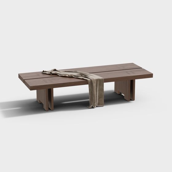 Urban Bench 3D model for Modern Design