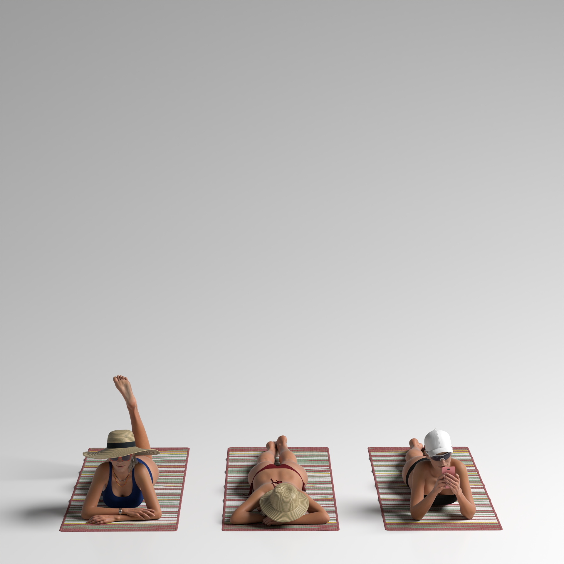 Sunbathing on the Beach