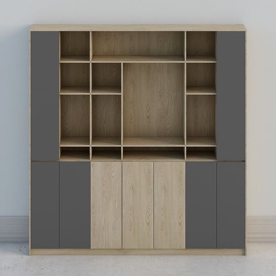 Stylish Urban Bookshelf 3D model for Creative Spaces