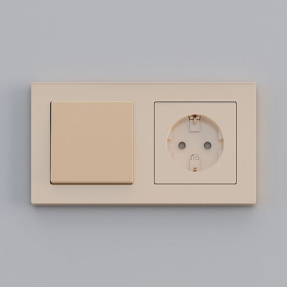 Sleek Low-Poly Switch Panel 3D model