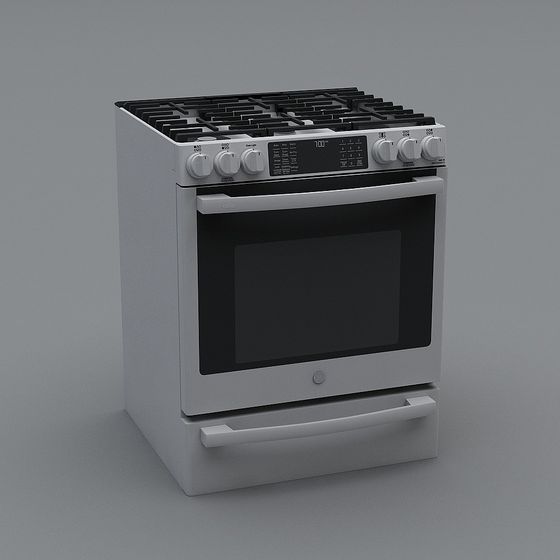 Sleek Modern Gas Stove 3D model for Contemporary Kitchens