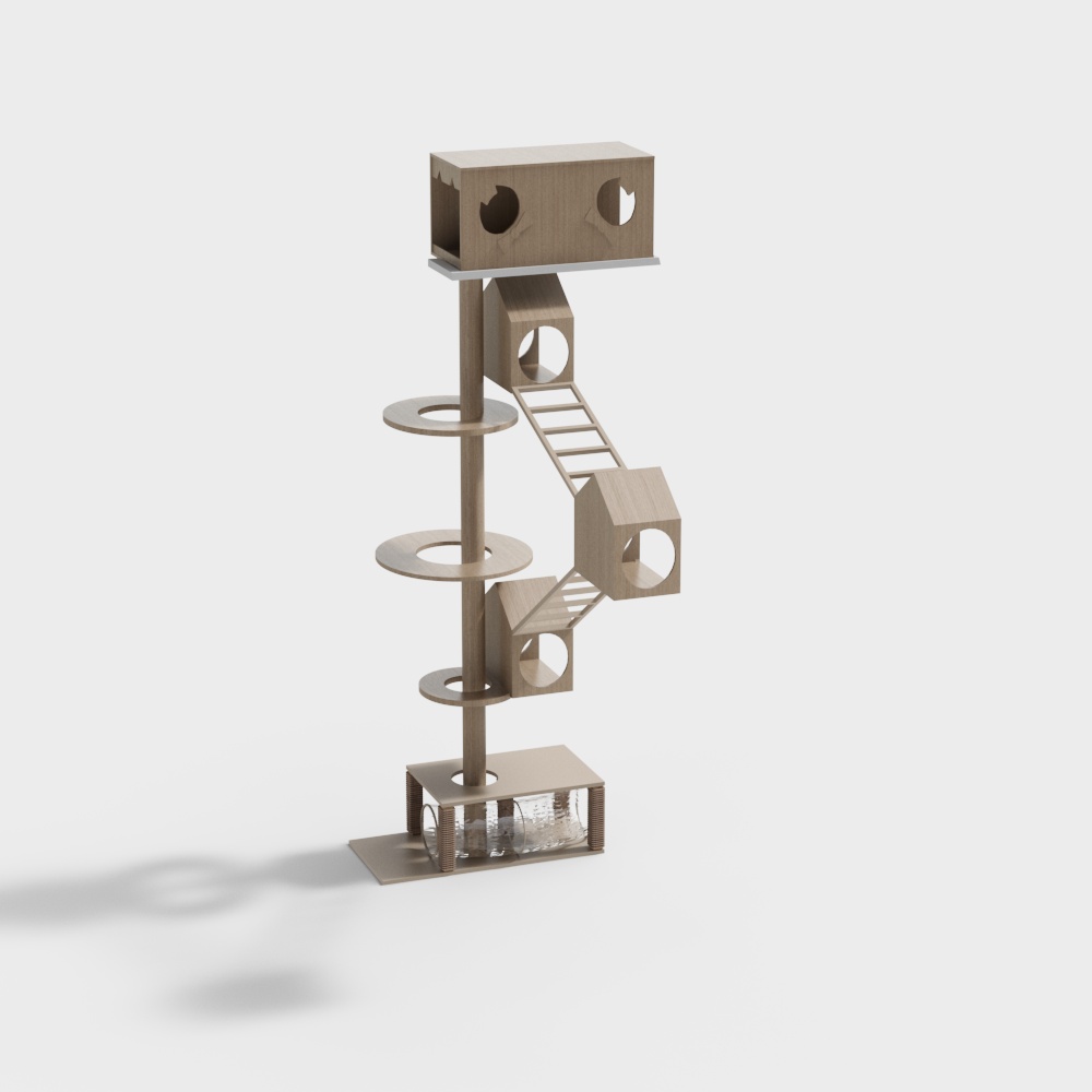 Urban Explorer 3D Model – Wood and Metal Aesthetic