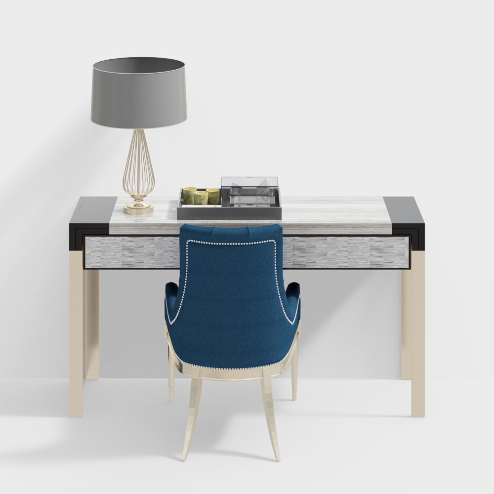 軽やかな贅沢デスクと椅子セット