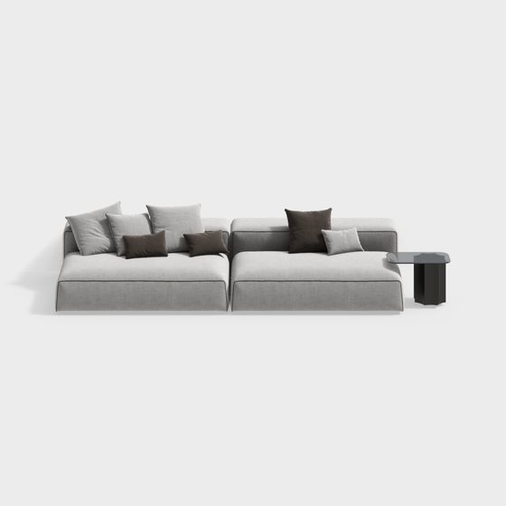 Modern Fabric Double Sofa 2