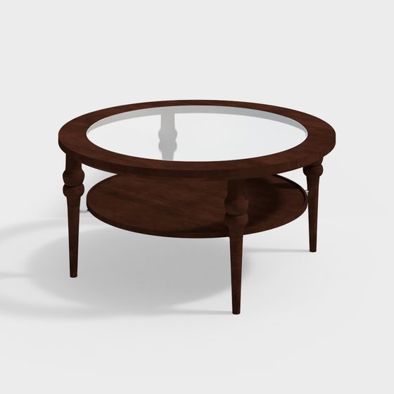 Retro Round Table 3D model for Modern Interiors