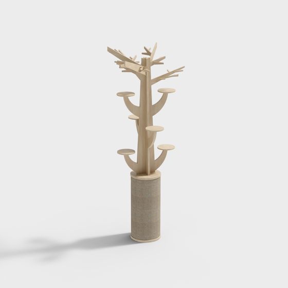 Tree-Shaped Cat Climbing Frame 3D model