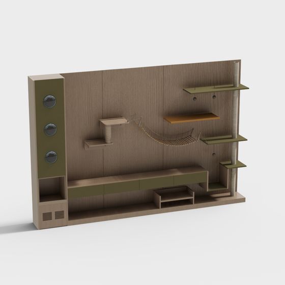 Unique Low-Polygon 3D Model for Modern Interior Design